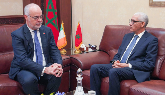  El presidente de la Cámara de Representantes se entrevista con el embajador de la República de Irlanda en Marruecos
