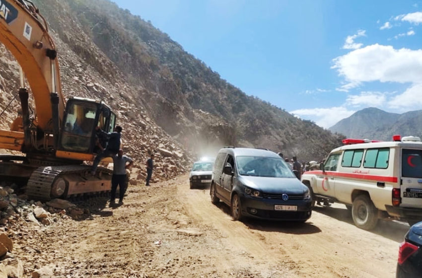  la reapertura de la carretera hacia Ighil, epicentro del seísmo, facilita la entrega de la ayuda