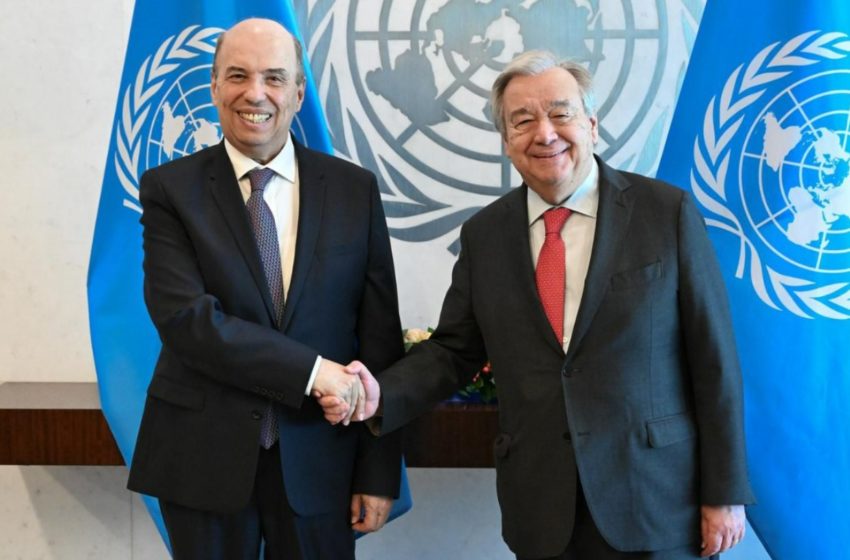  Nueva York: Zniber examina con el SG de la ONU los medios de promover las prioridades del CDH