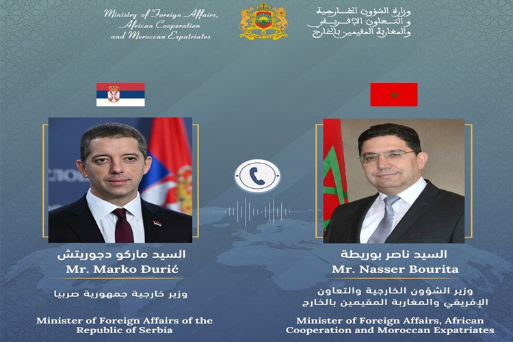  Conversación telefónica entre Bourita y el ministro serbio de Exteriores