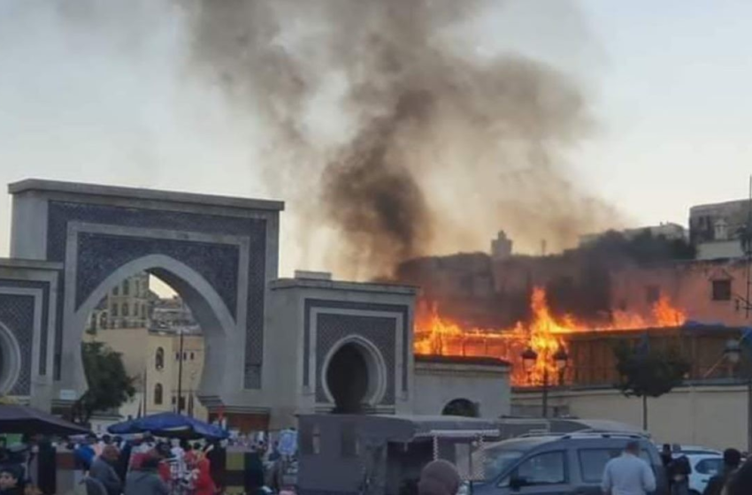  Cuatro fallecidos en un incendio en un complejo comercial en la Medina de Fez